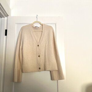 & Other Stories Boxy Wool Alpaca Cardigan with Wide Sleeves